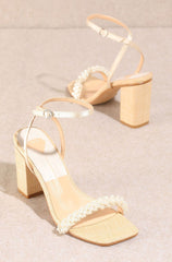 Zalima Rattan Pearl Heels - last few!