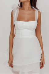 Organza Tie Mini Dress