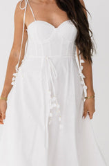 Brooke Cotton Bustier Shoulder Tie Dress