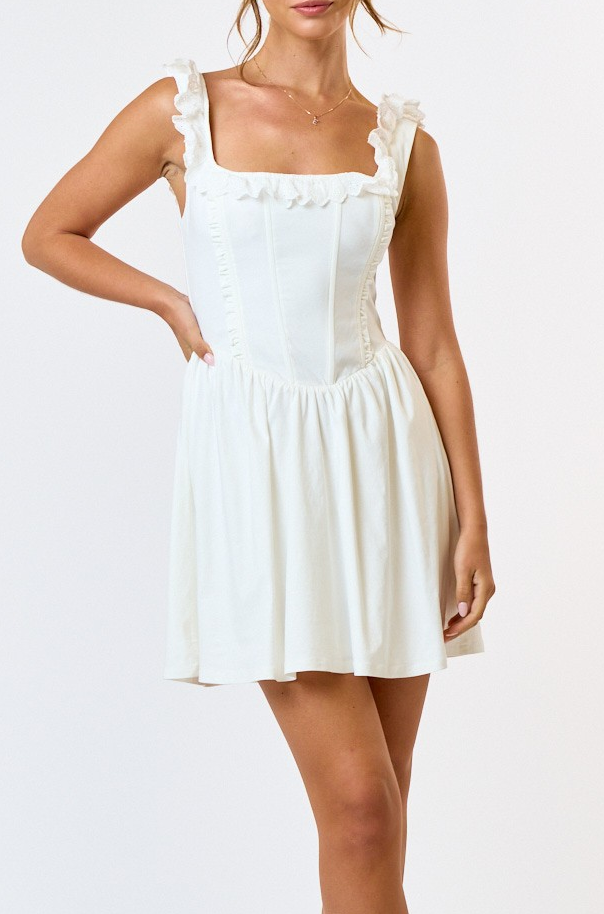 Camila Eyelet Ruffle Mini Dress