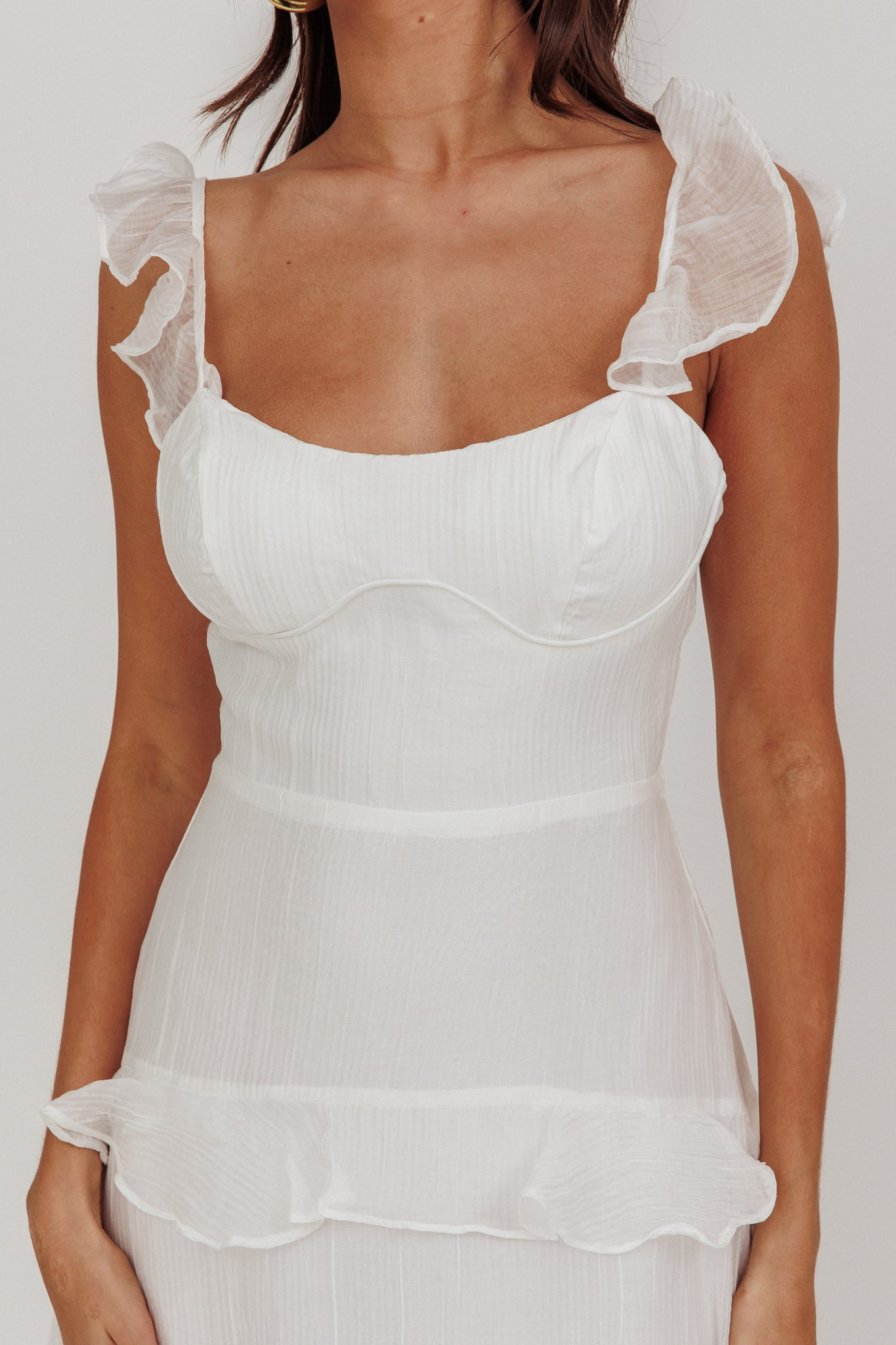 Ethereal Cotton Organza Midi Dress