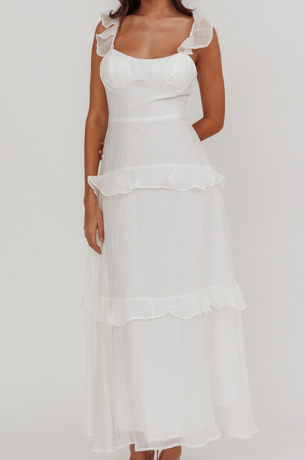 Ethereal Cotton Organza Midi Dress