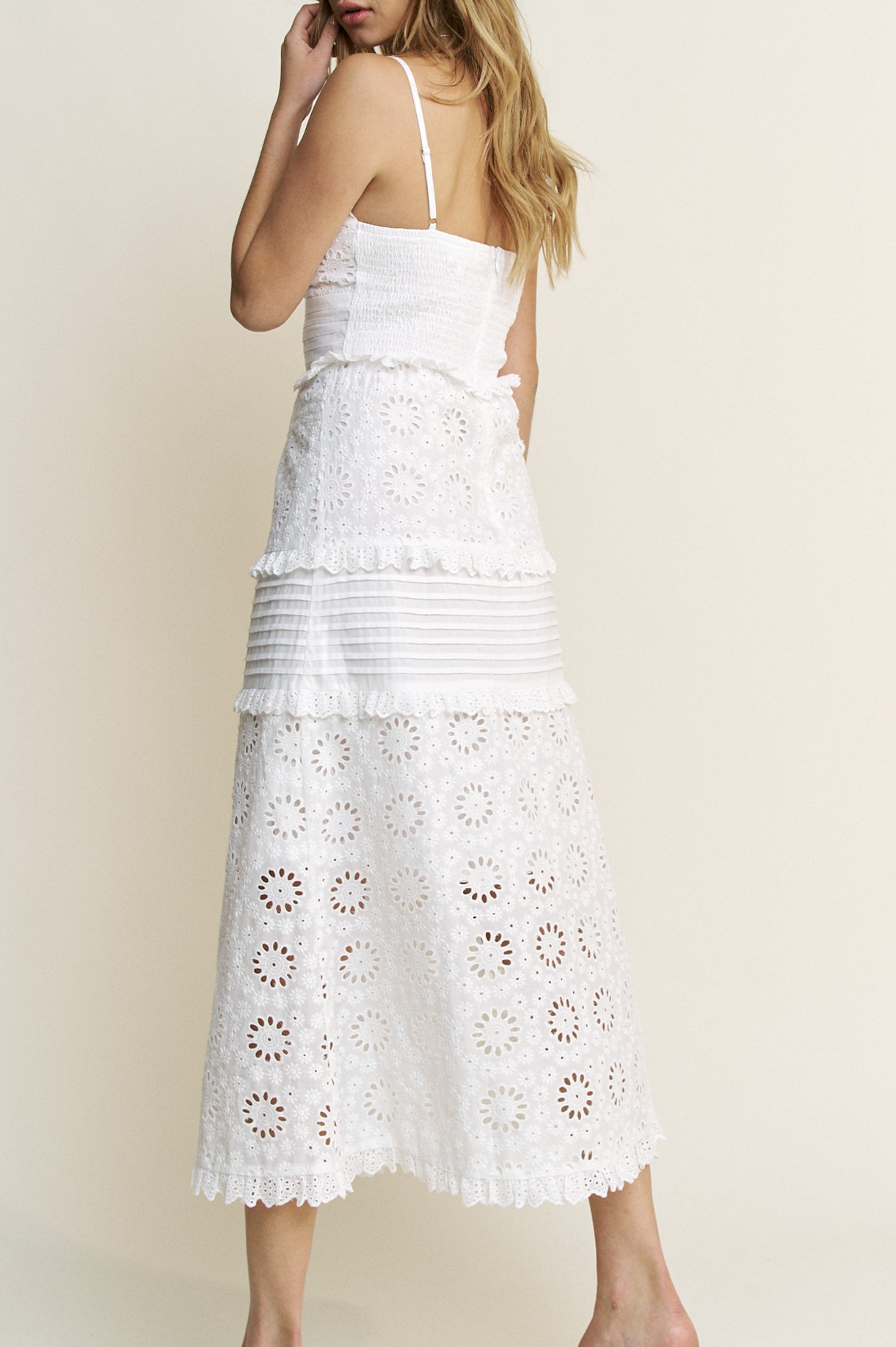 Harper Cotton Eyelet Midi Dress