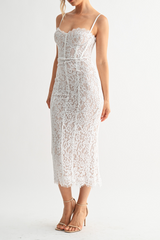 Ultra Feminine Cotton Stretch Lace Corset Dress