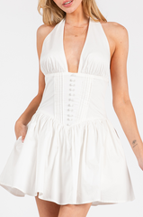 Celine Halter Corset Mini Dress
