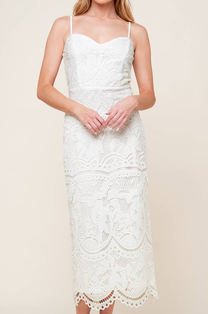 Kari Lace Midi Dress