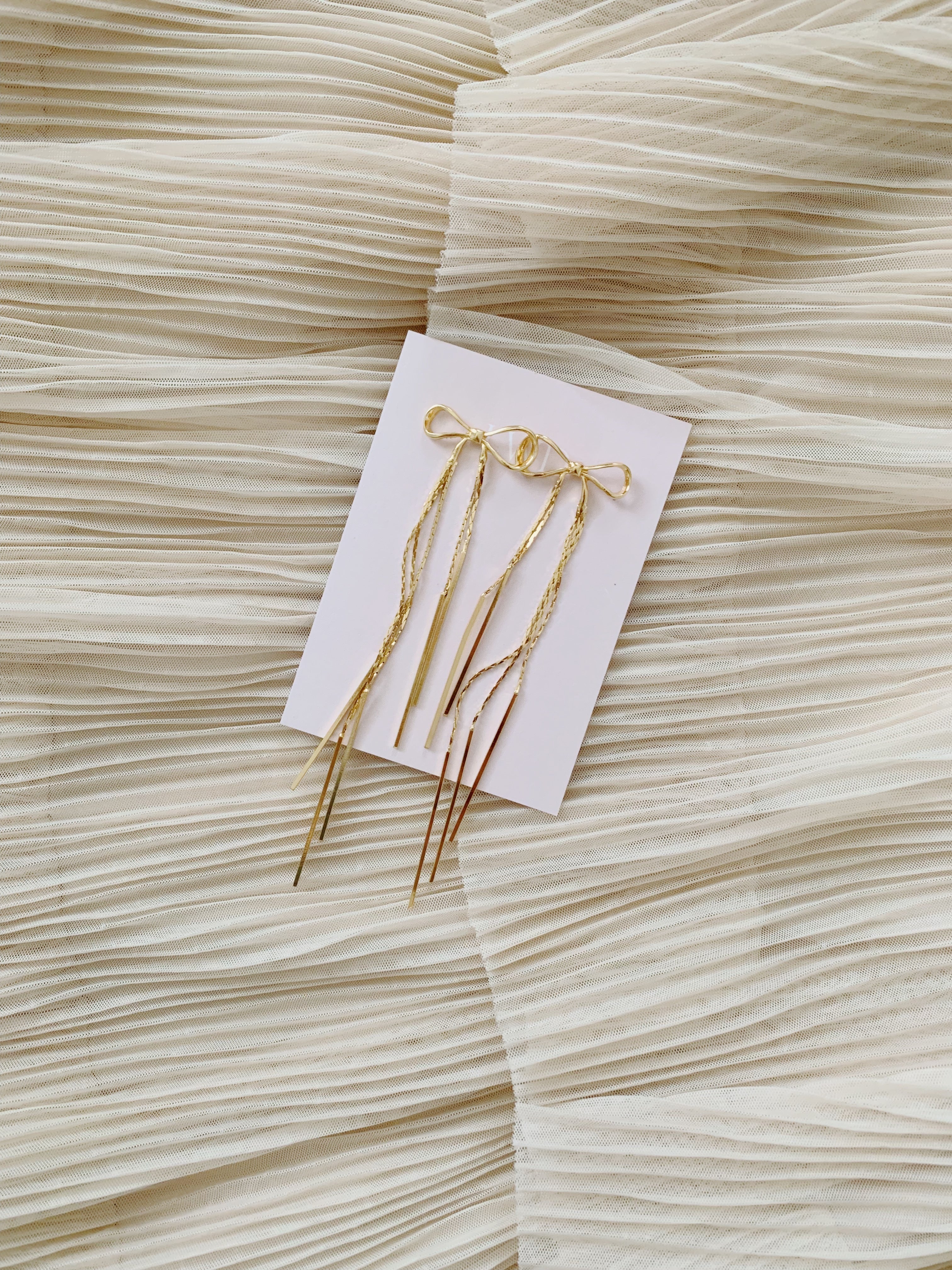 Gold Bow Earrings