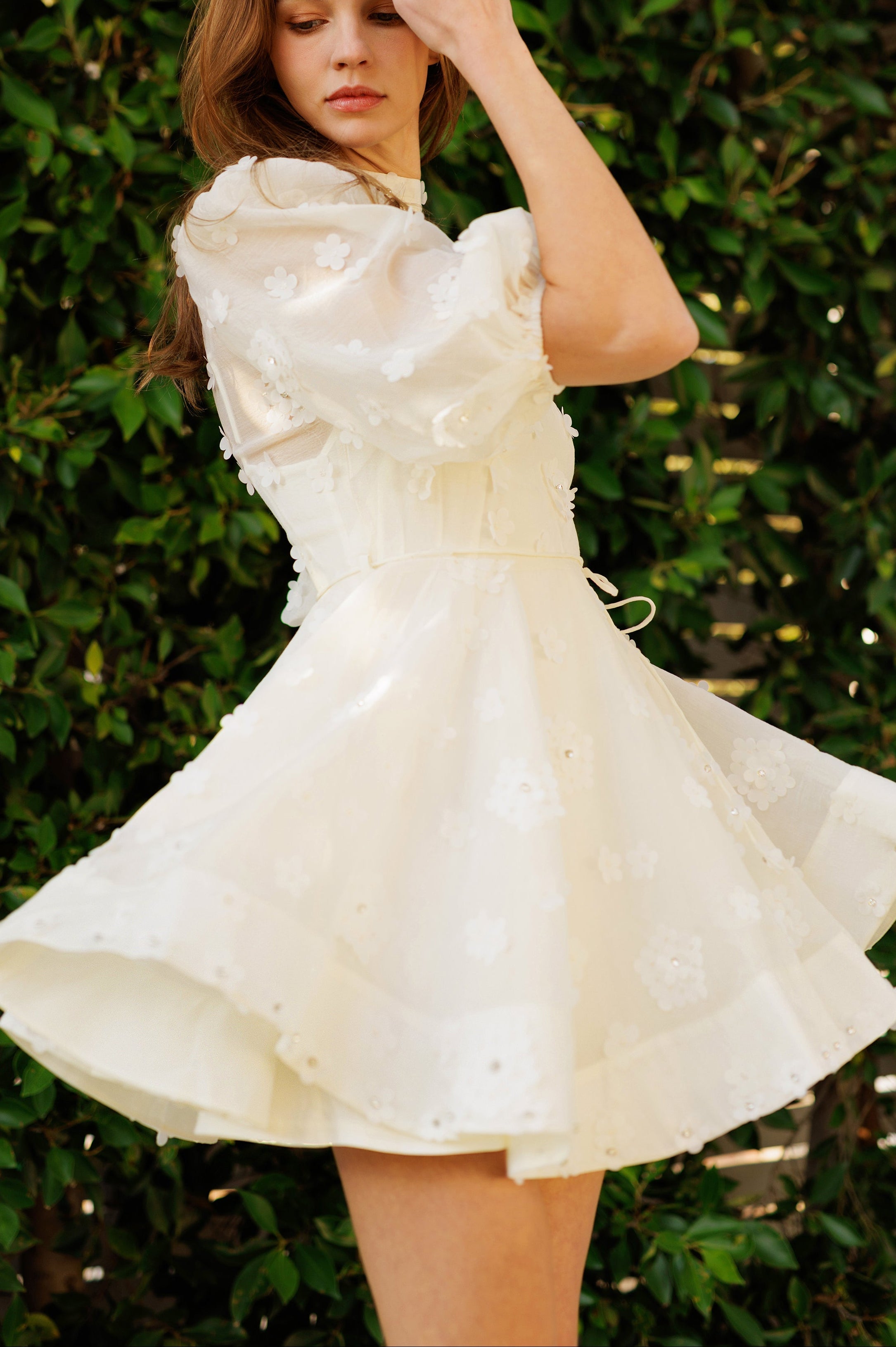 Dani Embroidered Floral Mini Dress