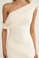 Classic One Shoulder Wrap Dress