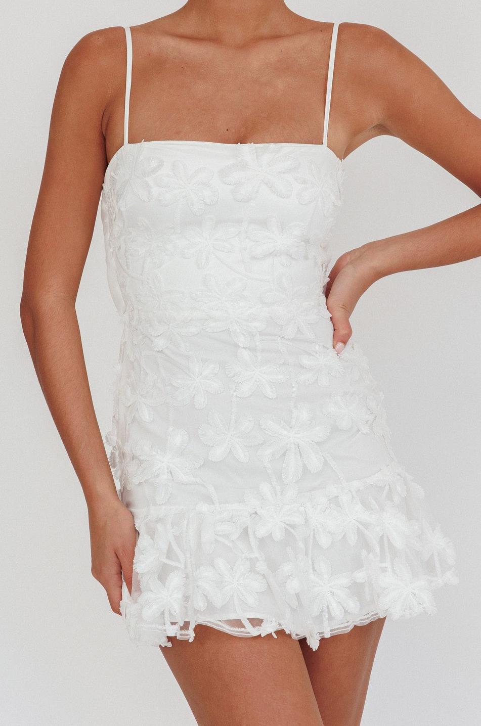 Sleeveless Organza Mini Dress