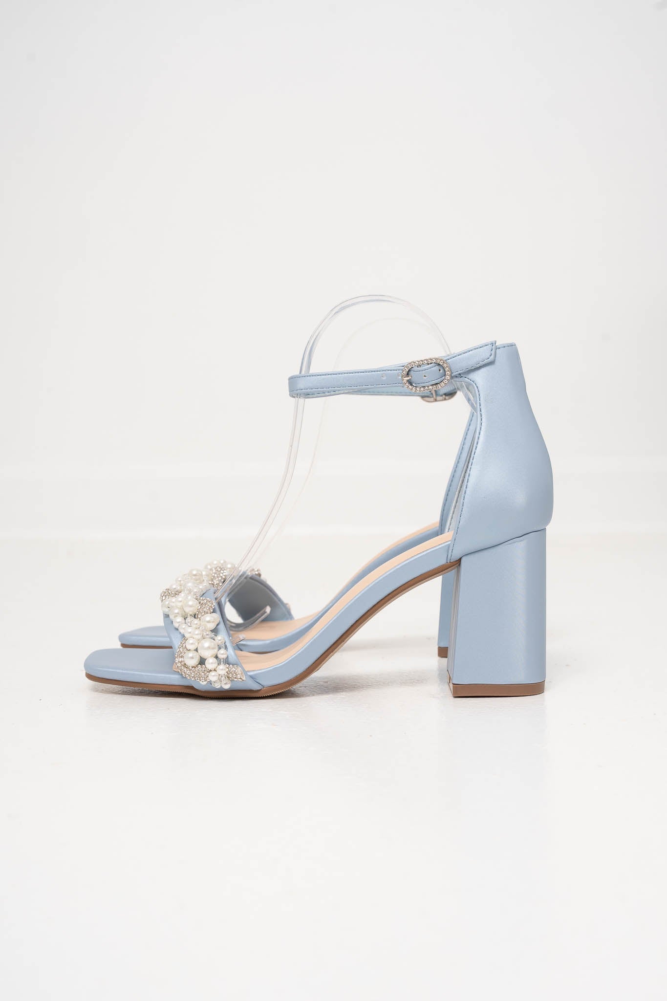 Pearl Detail Block Heels