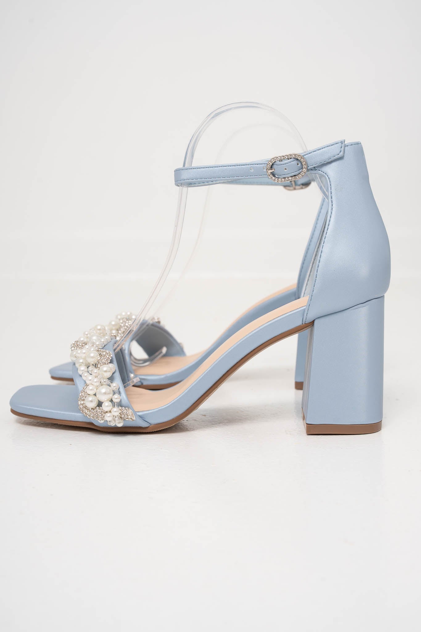 Pearl Detail Block Heels