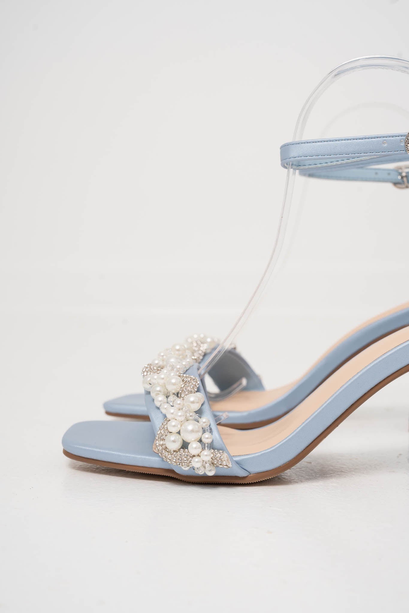 Pearl Detail Block Heels