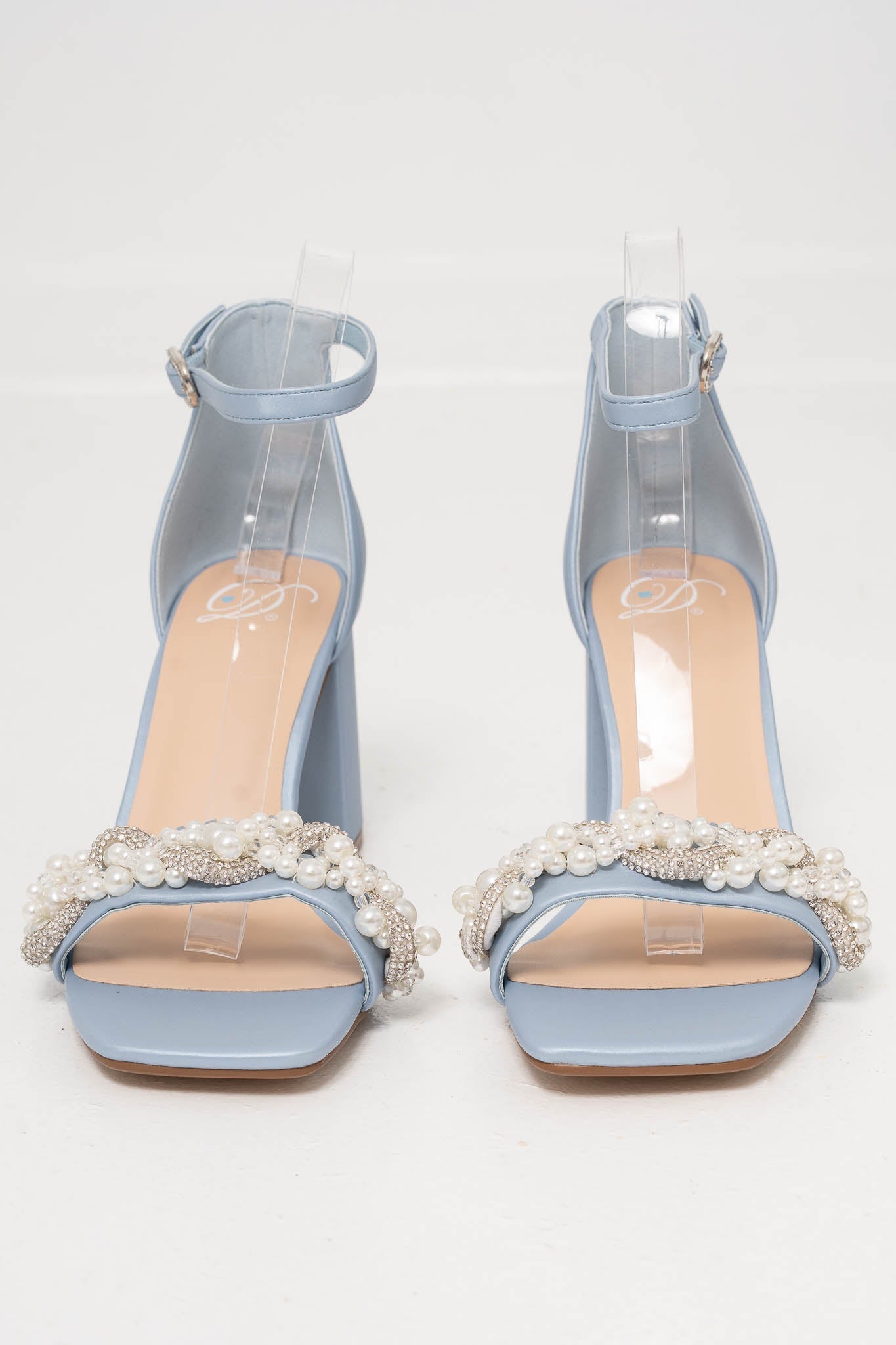 Pearl Detail Block Heels
