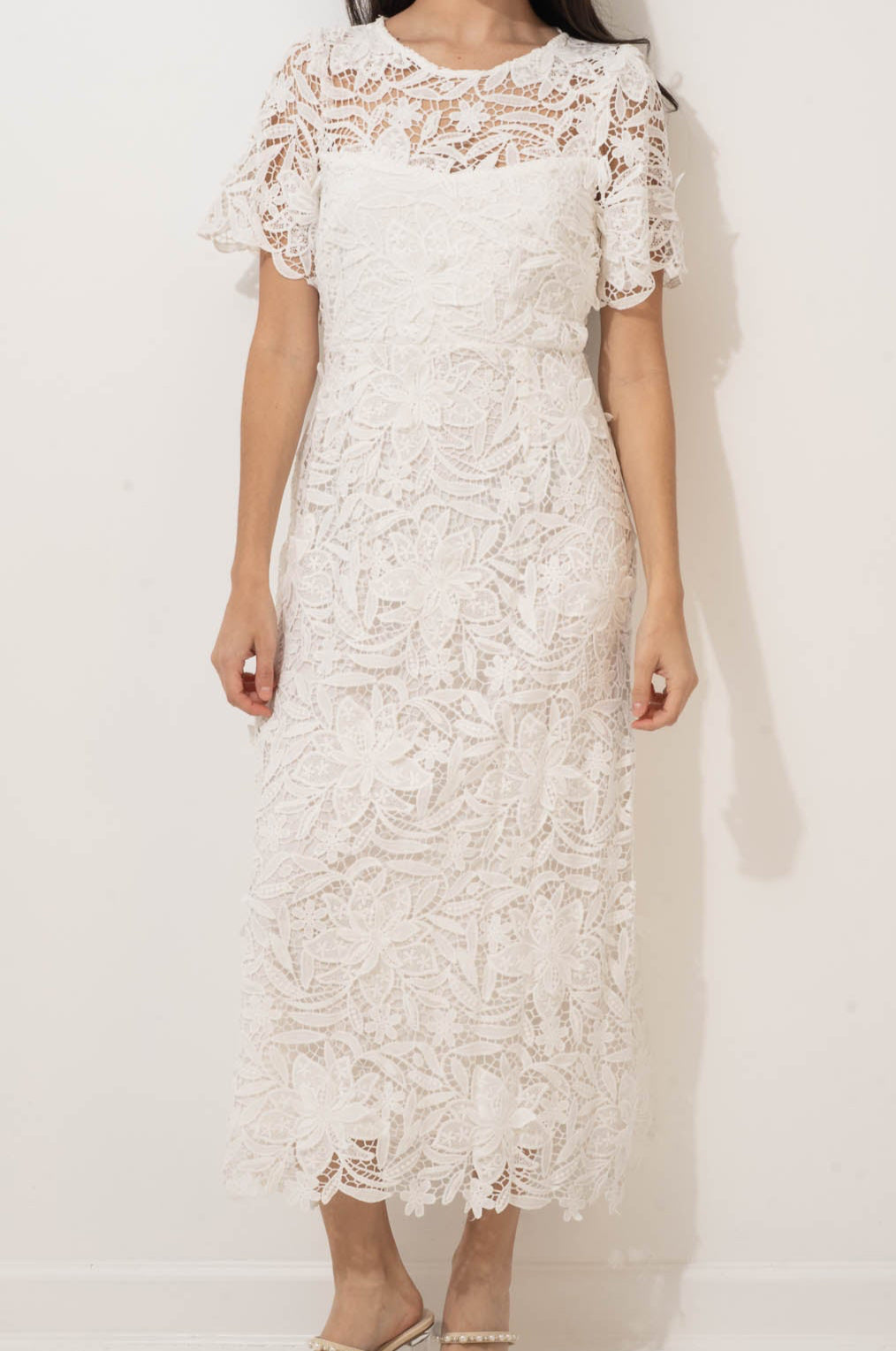 Rihanna Lace Open Back Dress
