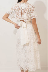 Rihanna Lace Open Back Dress