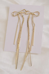 Gold Bow Earrings